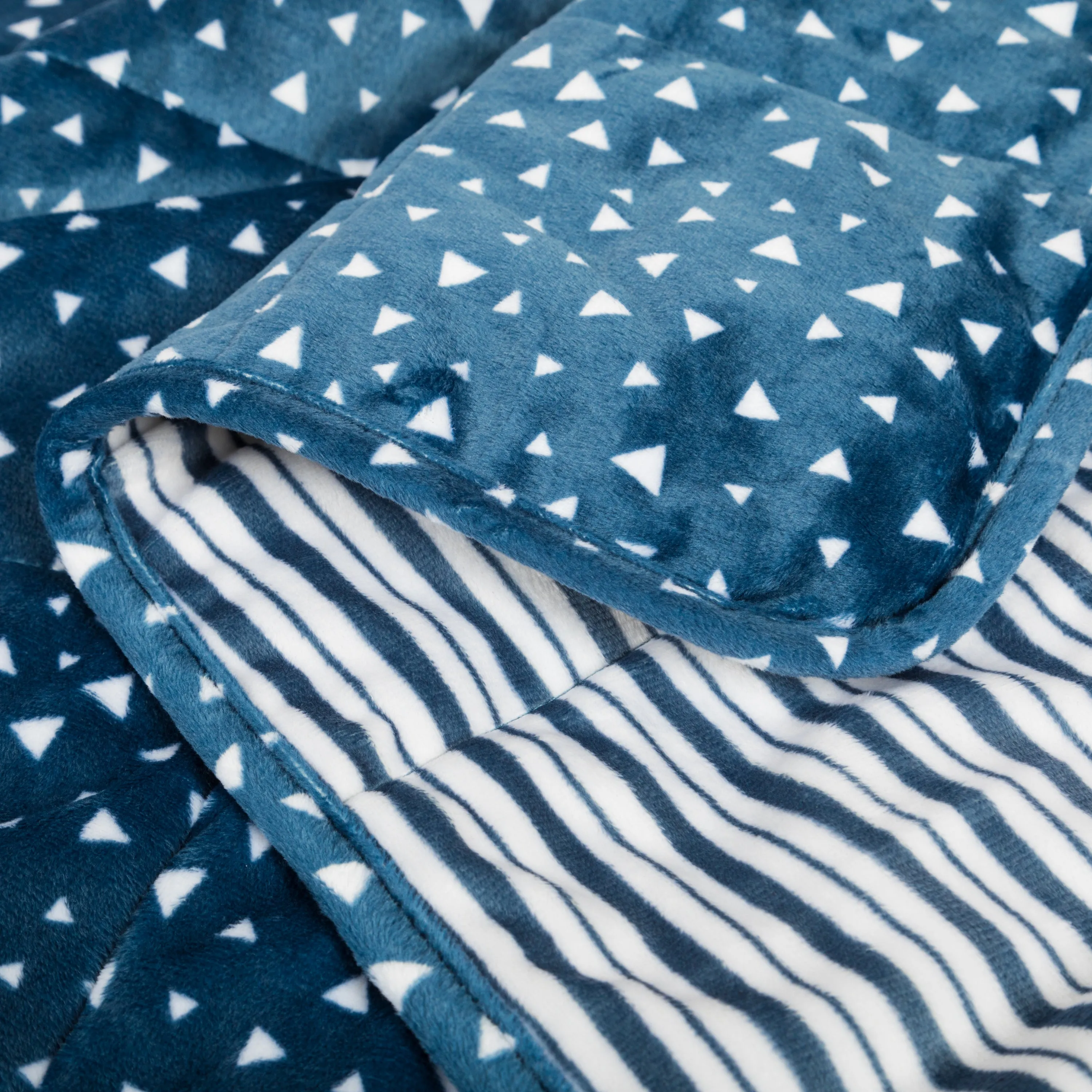 Simple Being Blue Plush Weighted Blanket