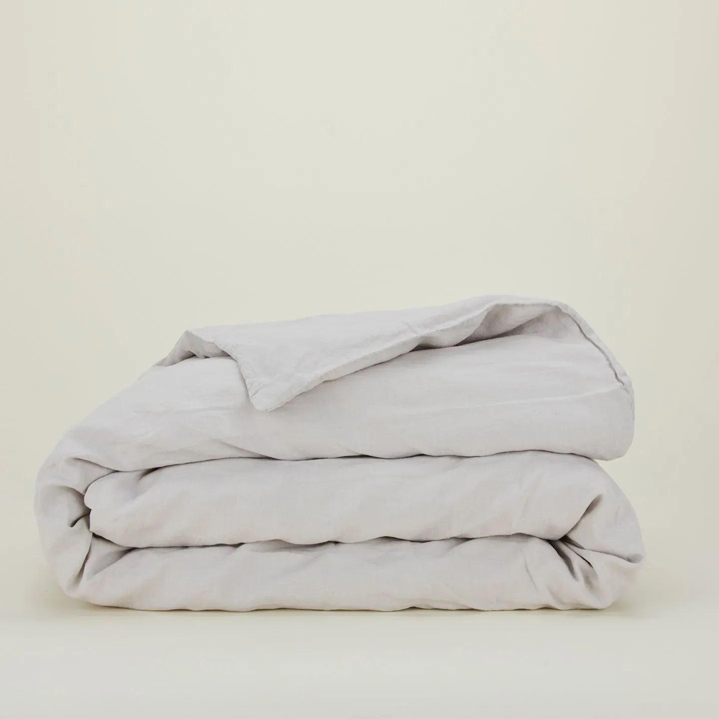 Simple Linen Duvet - Light Grey