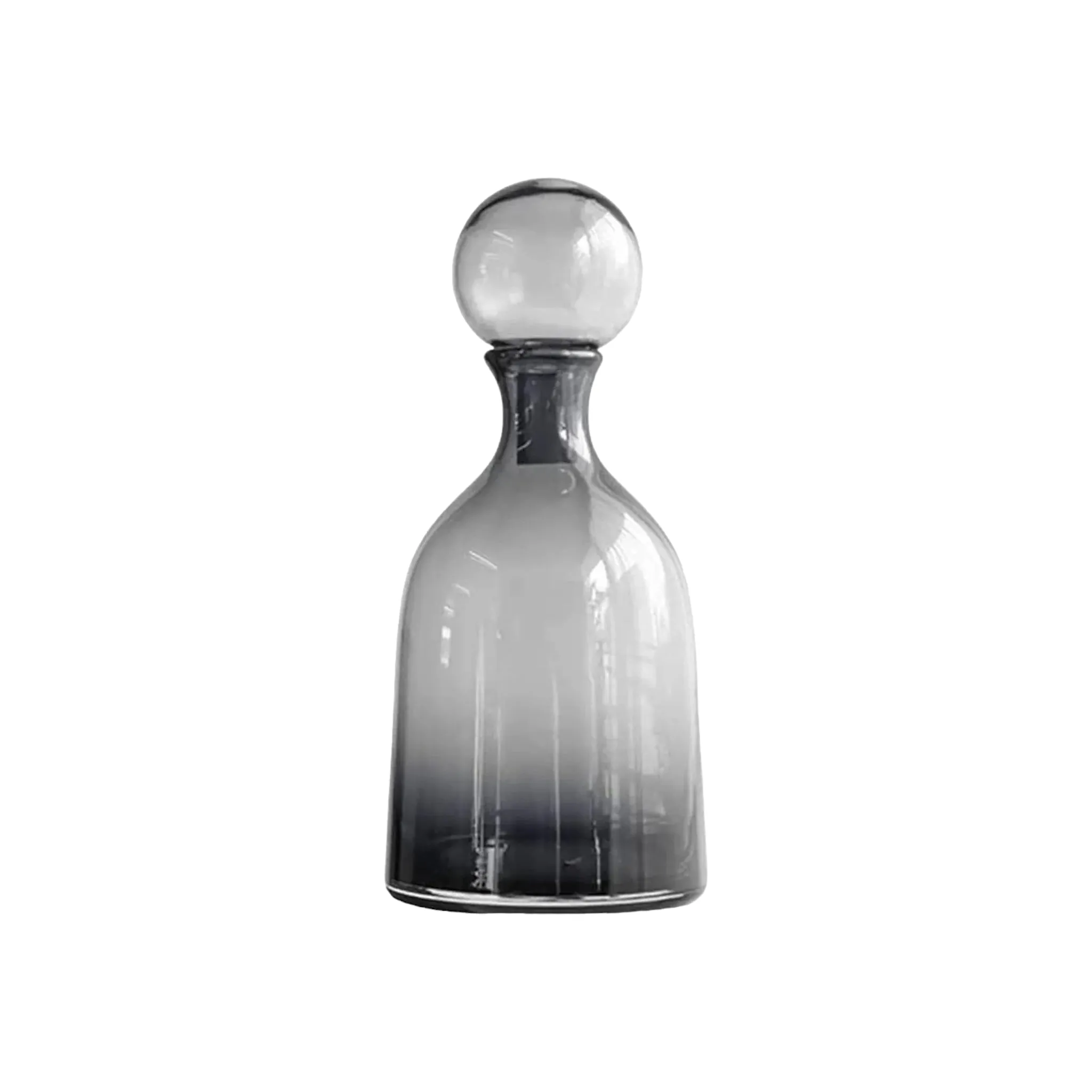 Smokey Glass Decanter 15x33cm with Ball Lid