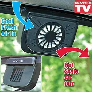 Solar Sun Powered Power Window Fan Ventilator Auto Cool Air Vent for Car Vehicle