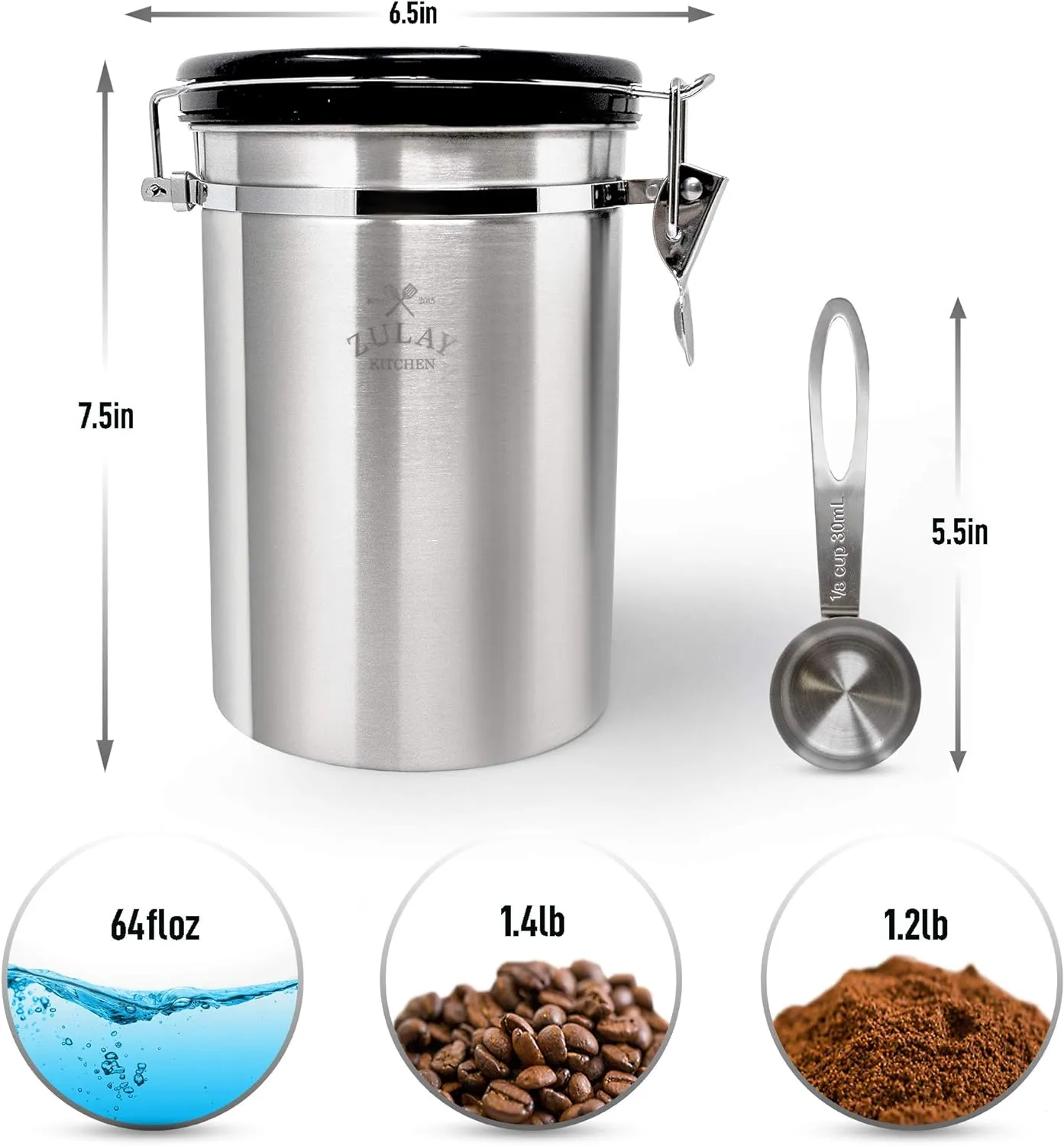 Stainless Steel Coffee Canister