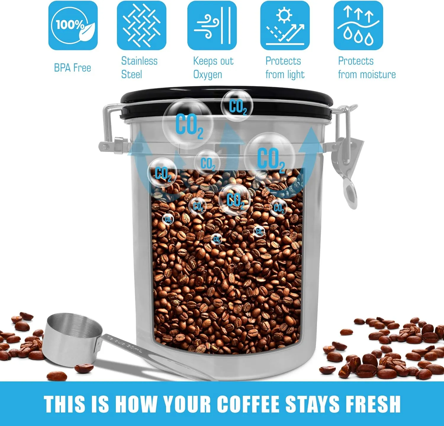 Stainless Steel Coffee Canister