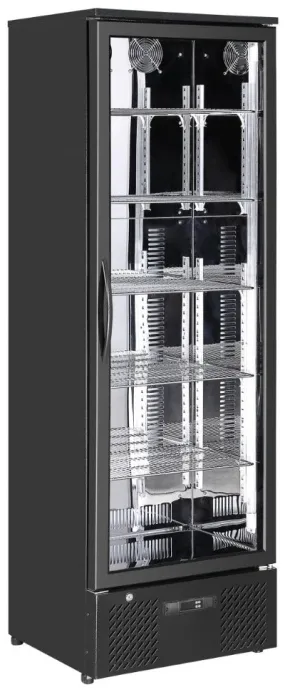 Sterling Pro SP110-BK Black Single Door Upright Bottle Cooler 293 Litres - SP110-BK