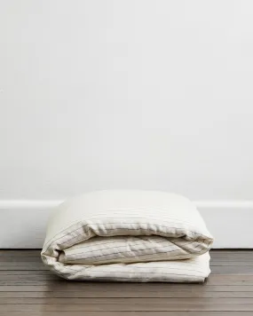 Stripe 100% French Flax Linen Duvet Cover