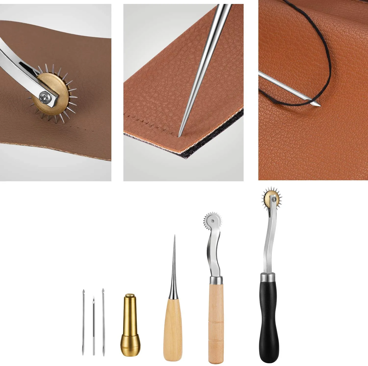 Sunolga Leather Craft Hand Tool Kit | 59 pieces to sew by hand