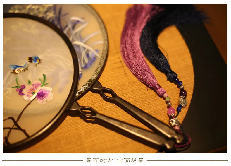 Suzhou Embroidery Silk Handmade Embroidery Hangzhou Folding Fan 0230