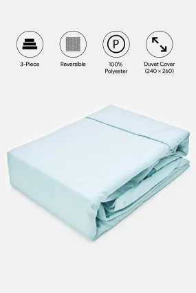 Teal Reversible 3-Piece Duvet Cover Set
 (King Size)