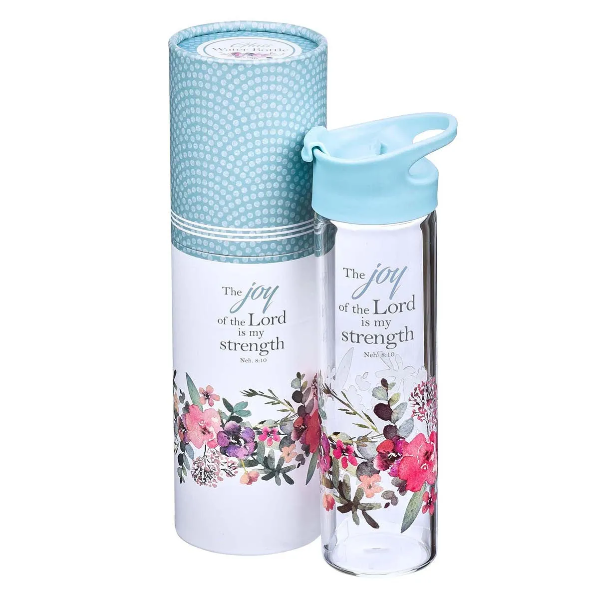 The Joy of the Lord Glass Water Bottle WBT118