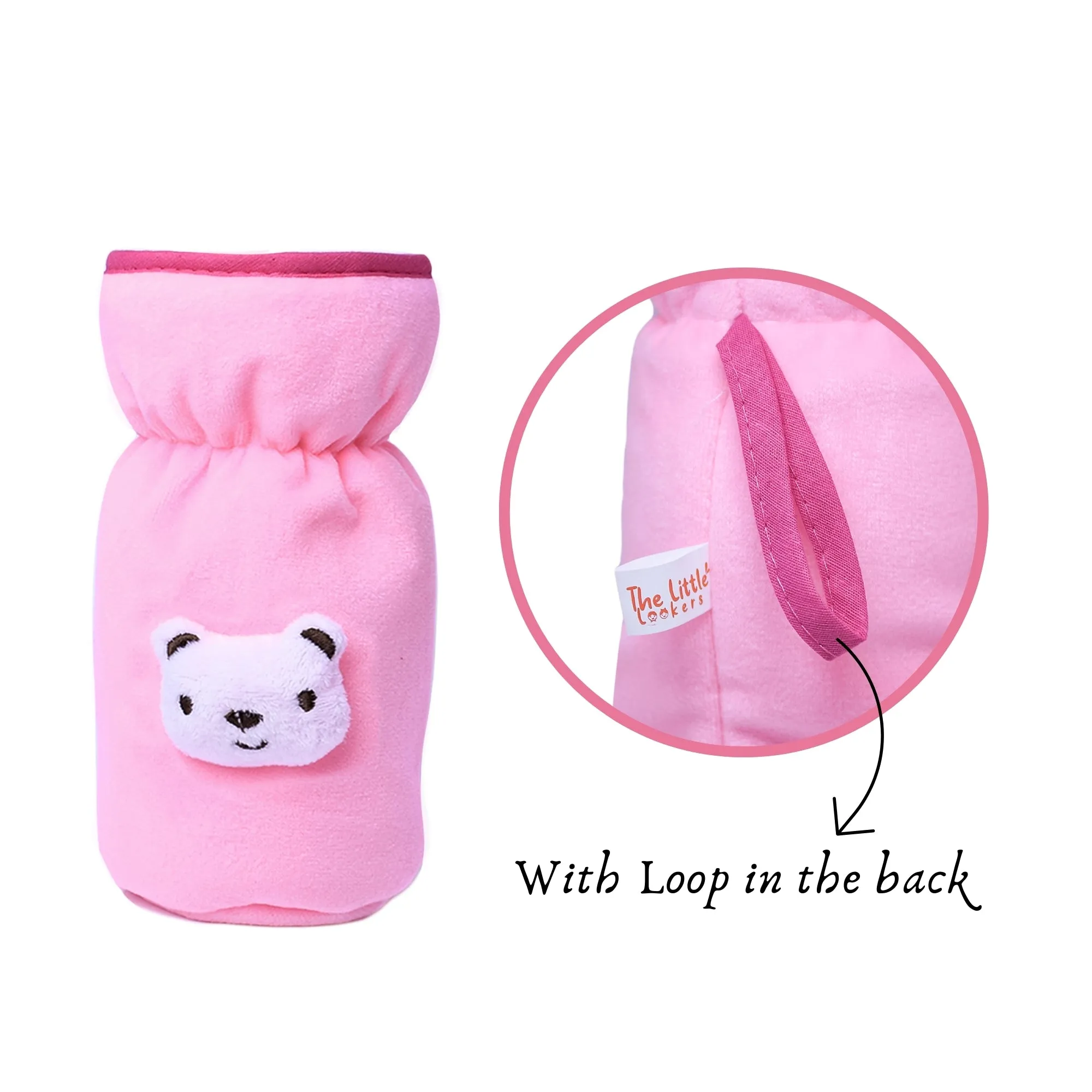 THE LITTLE LOOKERS Bottle Cover for Philips Avent/Wide Neck Feeders Soft Plush Stretchable Baby Feeding Bottle Cover with Easy to Hold Strap Wide Neck 240-330ml/8-11OZ