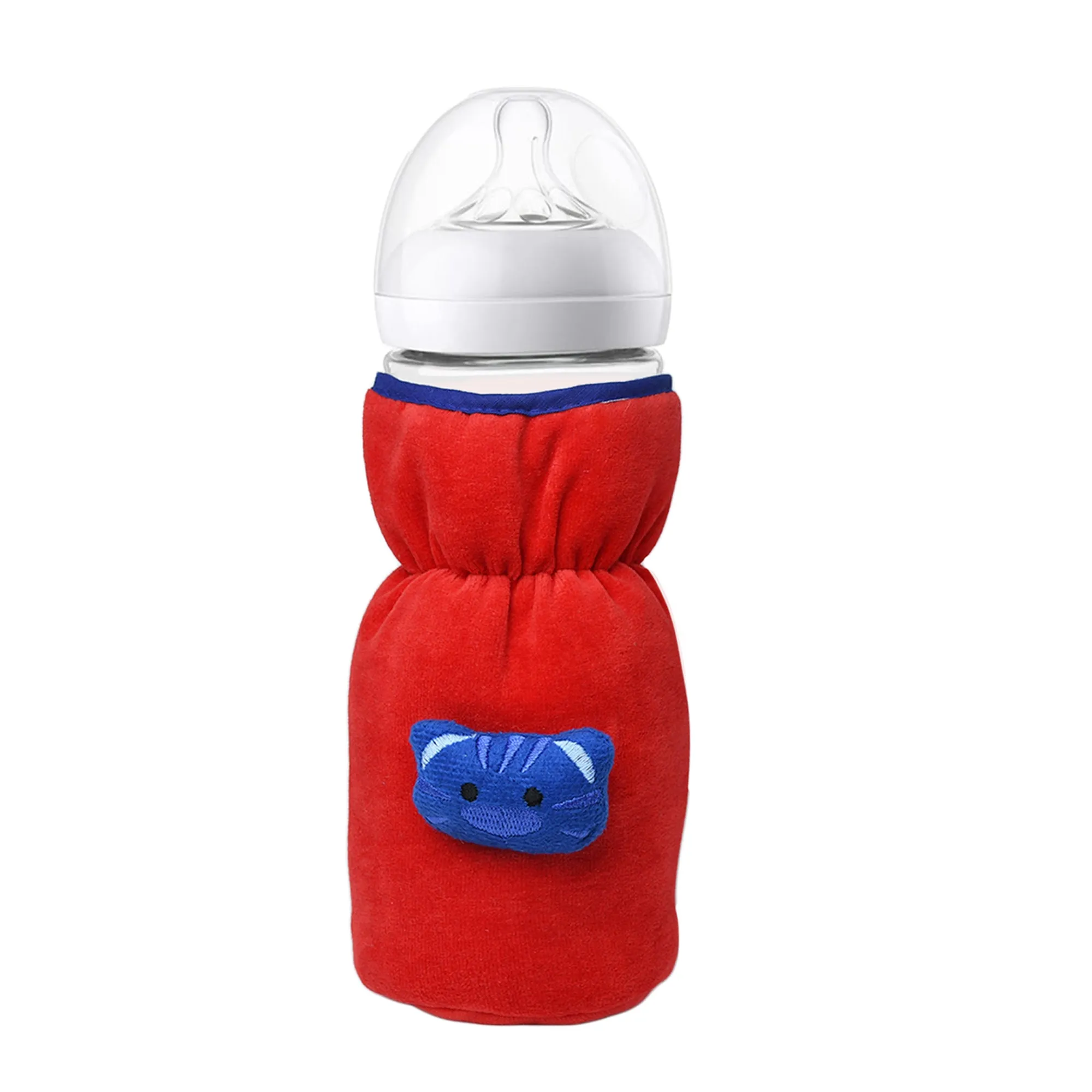 THE LITTLE LOOKERS Bottle Cover for Philips Avent/Wide Neck Feeders Soft Plush Stretchable Baby Feeding Bottle Cover with Easy to Hold Strap Wide Neck 240-330ml/8-11OZ