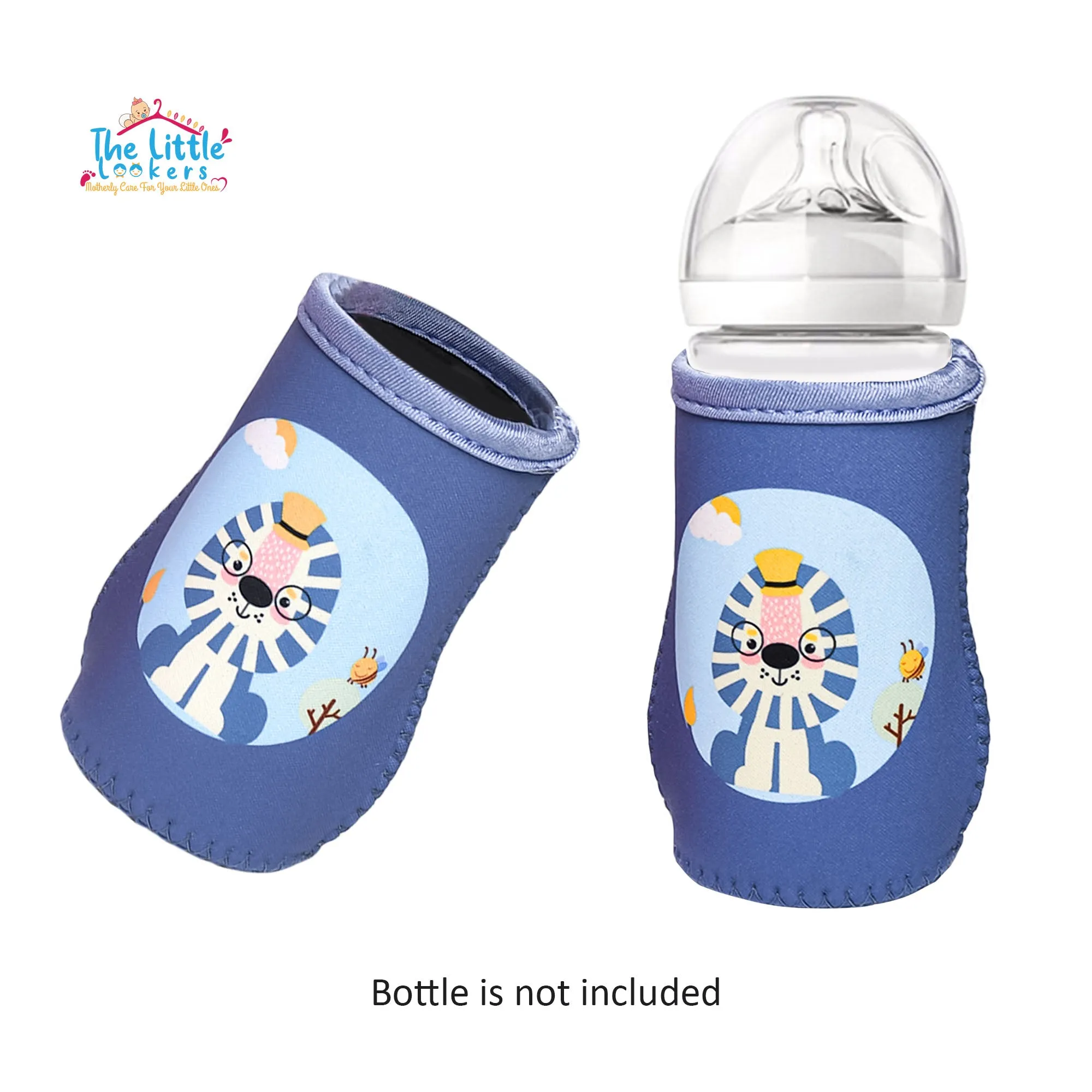 THE LITTLE LOOKERS Cute Animated Patterned Soft Stretchable Baby Feeding Bottle Cover for 125ml, 150ml to 240ml (Pack of 1)