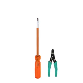 Themisto TH-T23 4 Inch CRV HEX screwdriver with wire stripper (HEX 4 Inch)