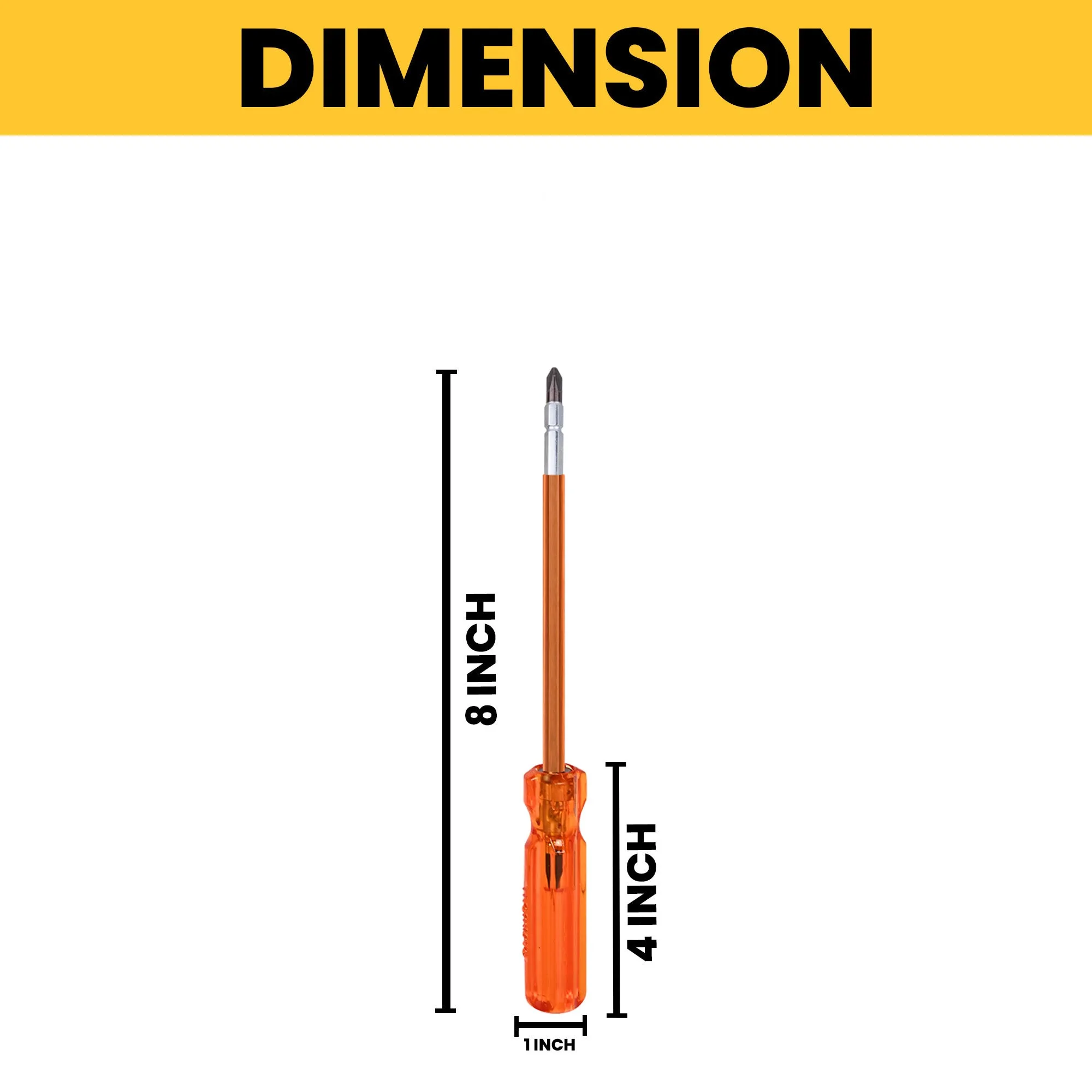 Themisto TH-T23 4 Inch CRV HEX screwdriver with wire stripper (HEX 4 Inch)