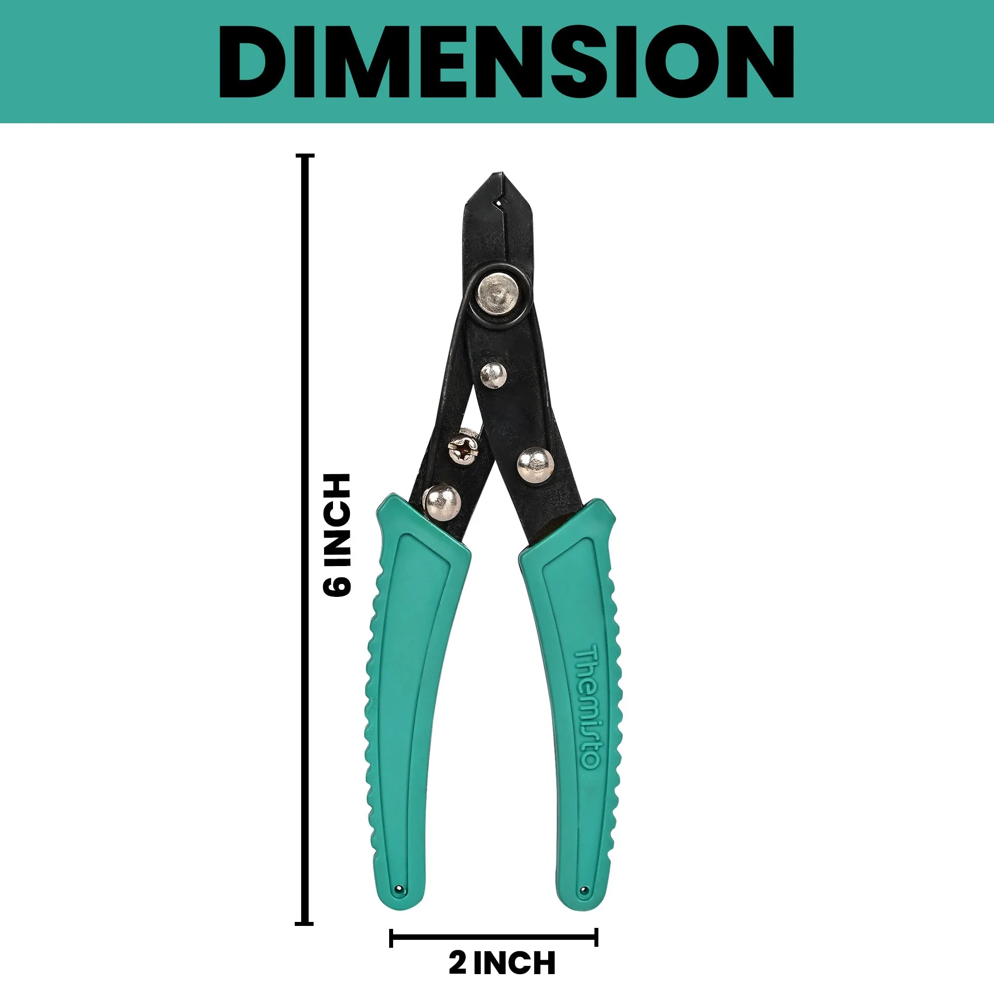 Themisto TH-T23 4 Inch CRV HEX screwdriver with wire stripper (HEX 4 Inch)