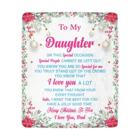 To My Daughter Ultra-Soft Micro Fleece Blanket 50"x60" (Thick)