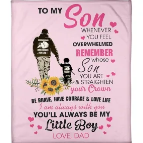 To My Son - From Dad - A327 - Premium Blanket