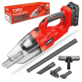 TOPEX 20V Cordless Handheld Vacuum Cleaner for Home & Car w/ Battery & Charger