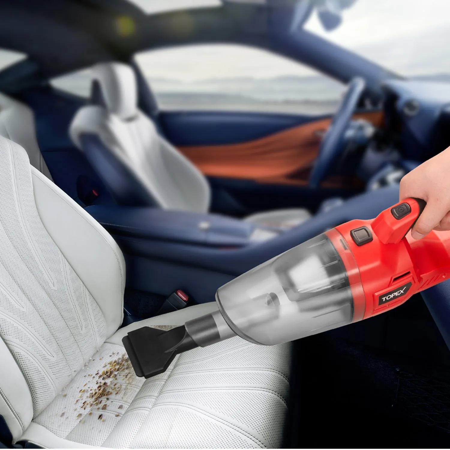 TOPEX 20V Cordless Handheld Vacuum Cleaner for Home & Car w/ Battery & Charger