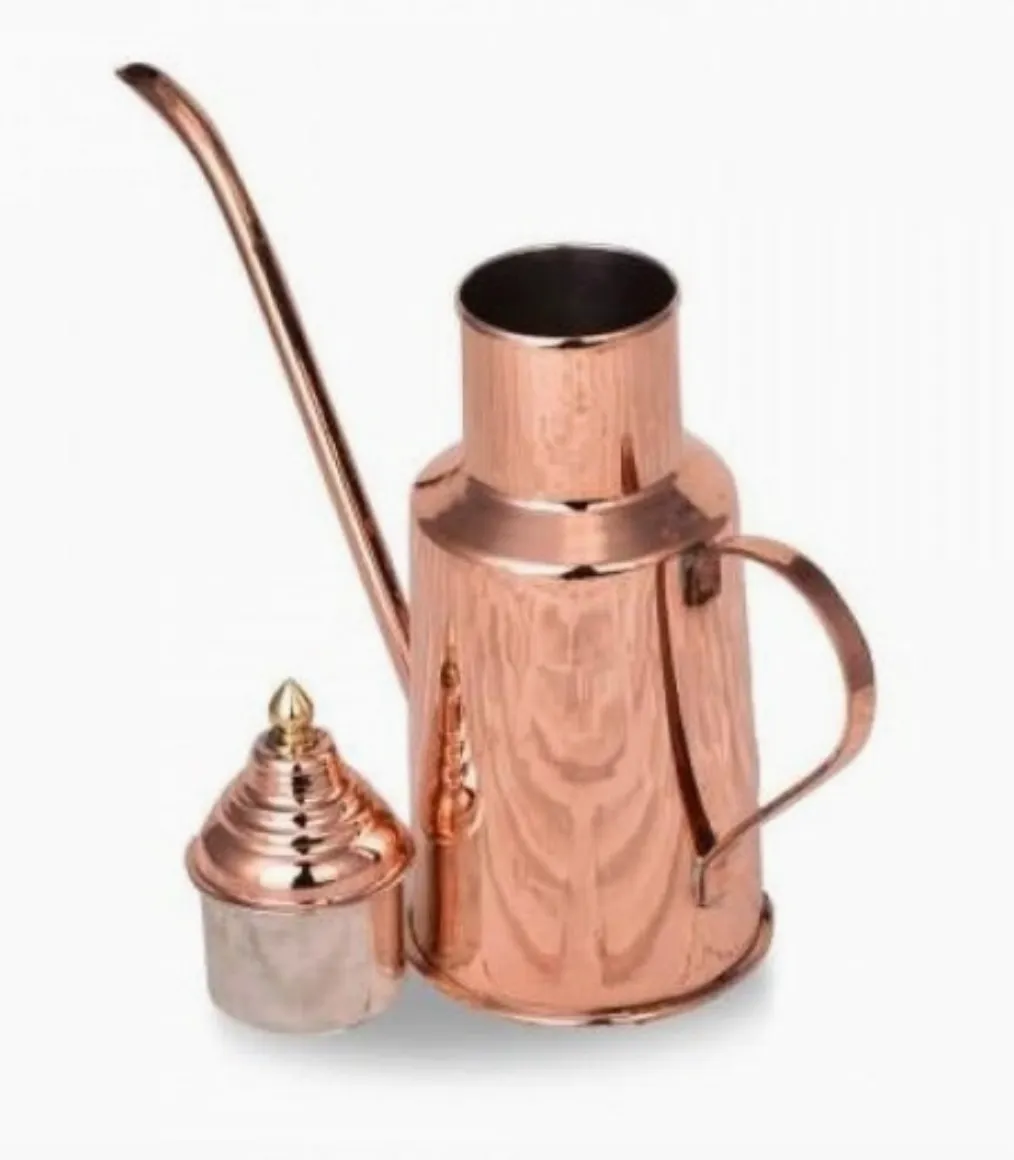 Turkish Copper Oil Bottle Dispenser - 17oz.