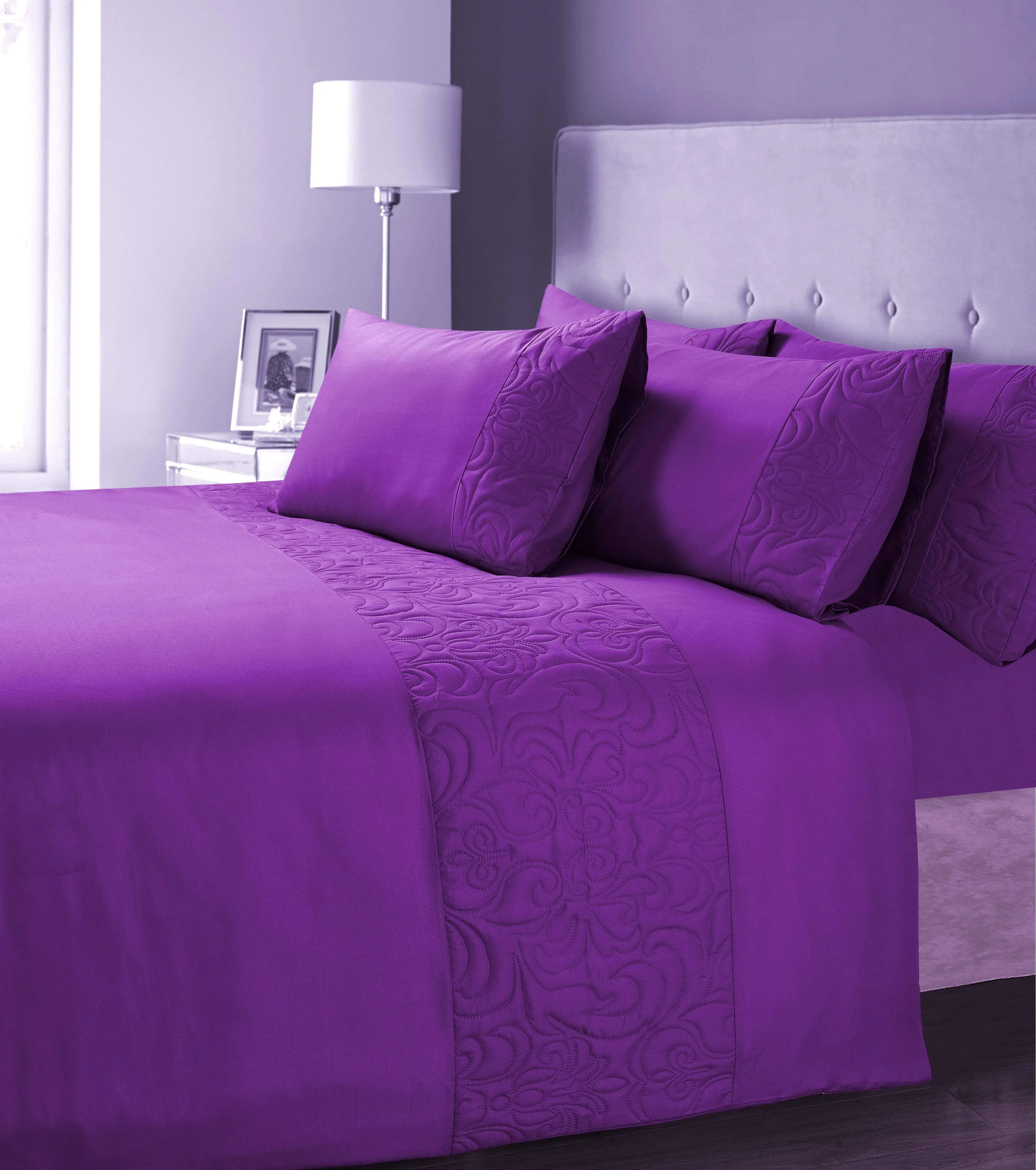 Venezia Embellished Duvet Set Luxurious Cosy and Easy Care Quilt Cover in Various Colours and Sizes by OLIVIA ROCCO