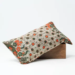 Vintage Kantha Lounge Pillowcase Olive Flowers