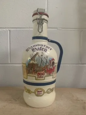 Vintage Painted German Beer Bottle  #4628 Byron