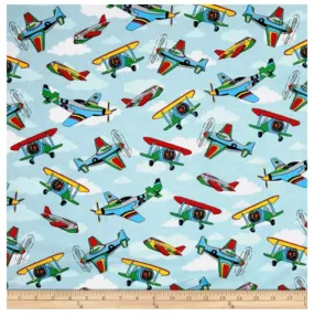 Vintage Planes Cotton Weighted Blanket or Lap Pad Cotton Fabric - Toddler, Child, Teen, Adult -Dot Minky - Anxiety, Sleep.