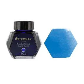 Waterman Fountain Pen Bottled Ink - Serenity Blue