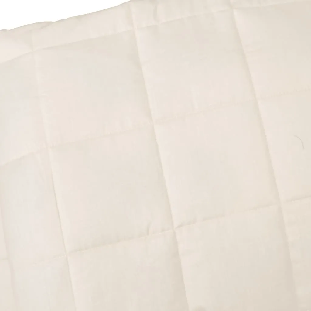 Weighted Blanket Light Cream 220x240 cm King 11 kg Fabric