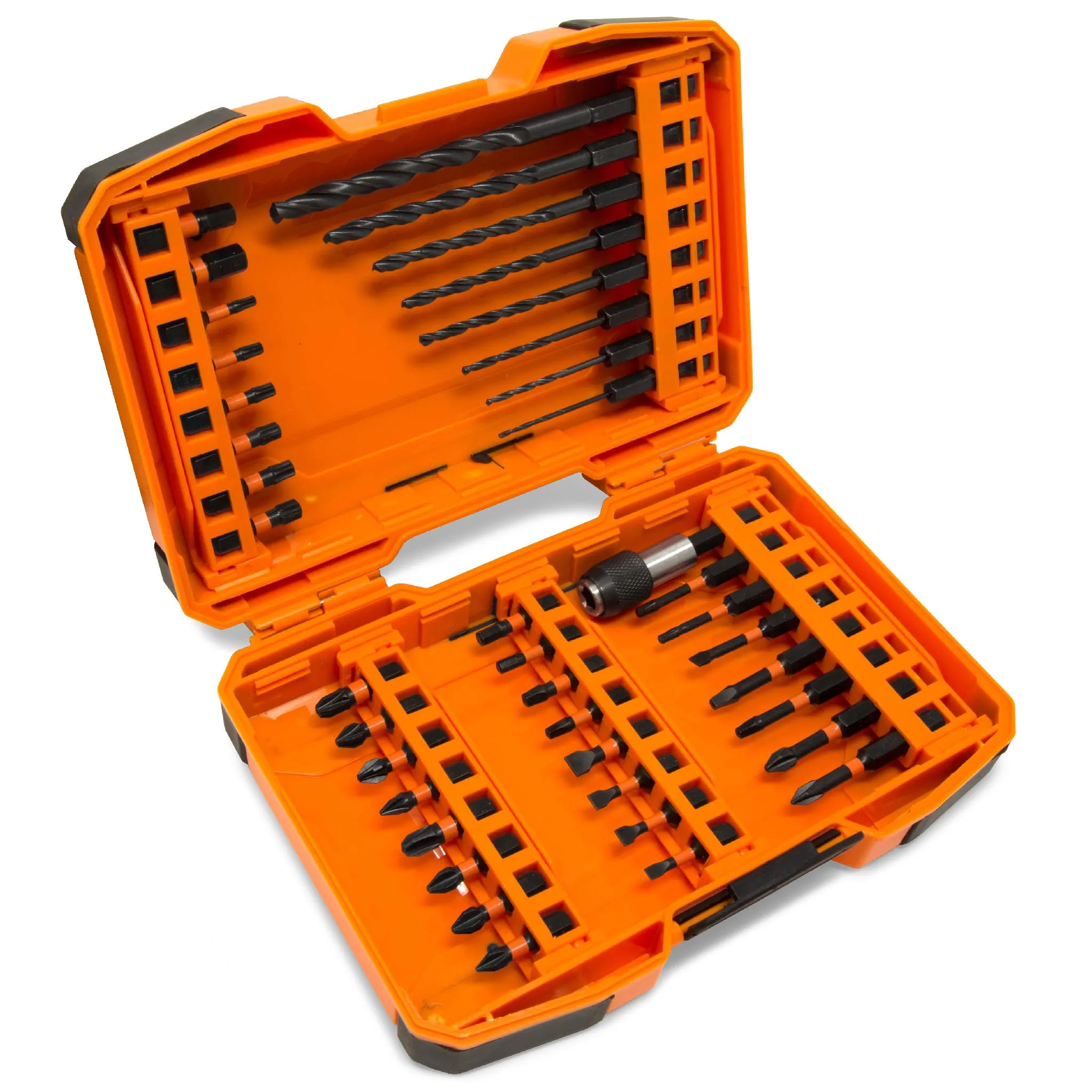 WEN DB1440 40-Piece 1/4-Inch Hex Shank Impact-Rated Quick-Release Screwdriver and Drill Bit Set