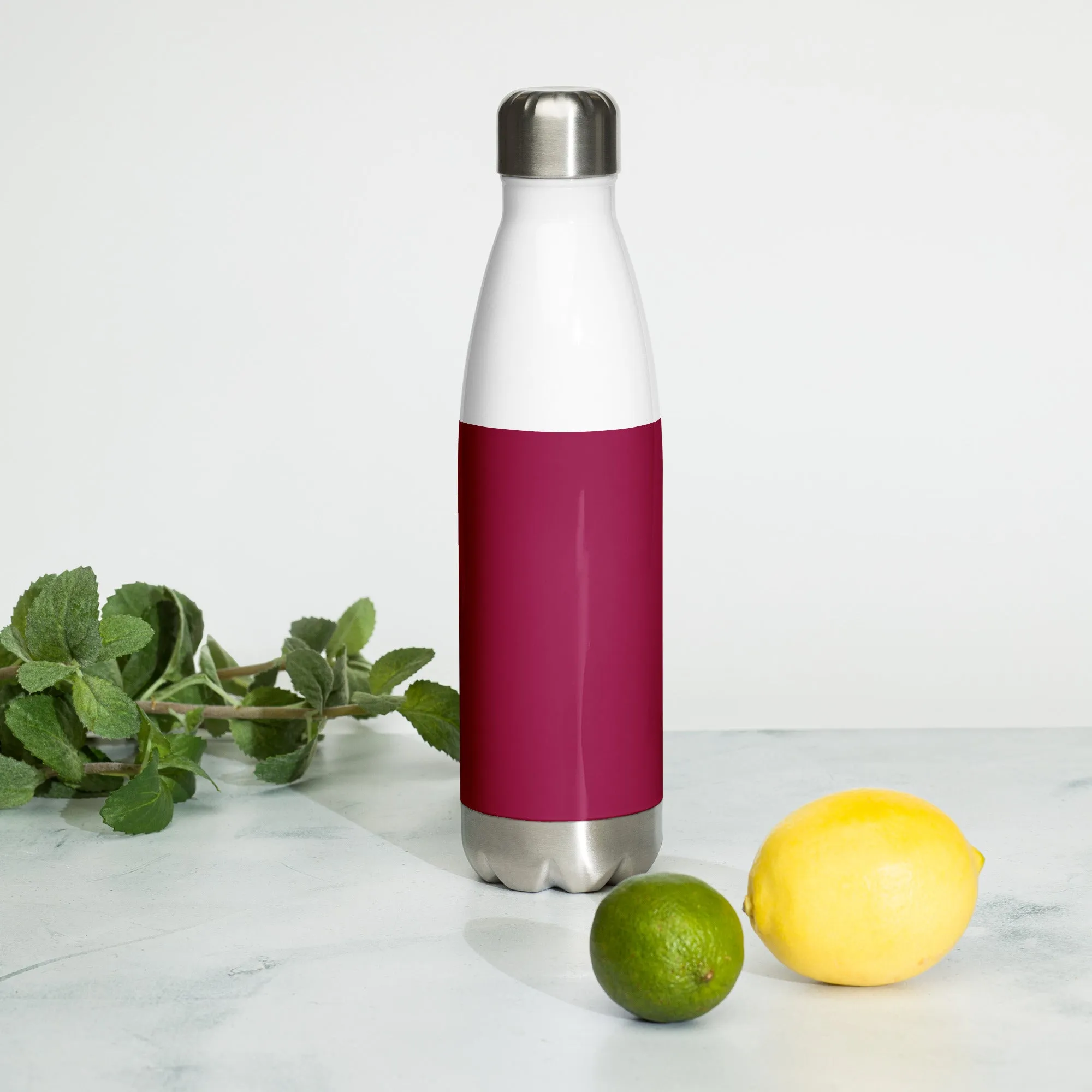 Wine Red Stainless Steel Water Bottle