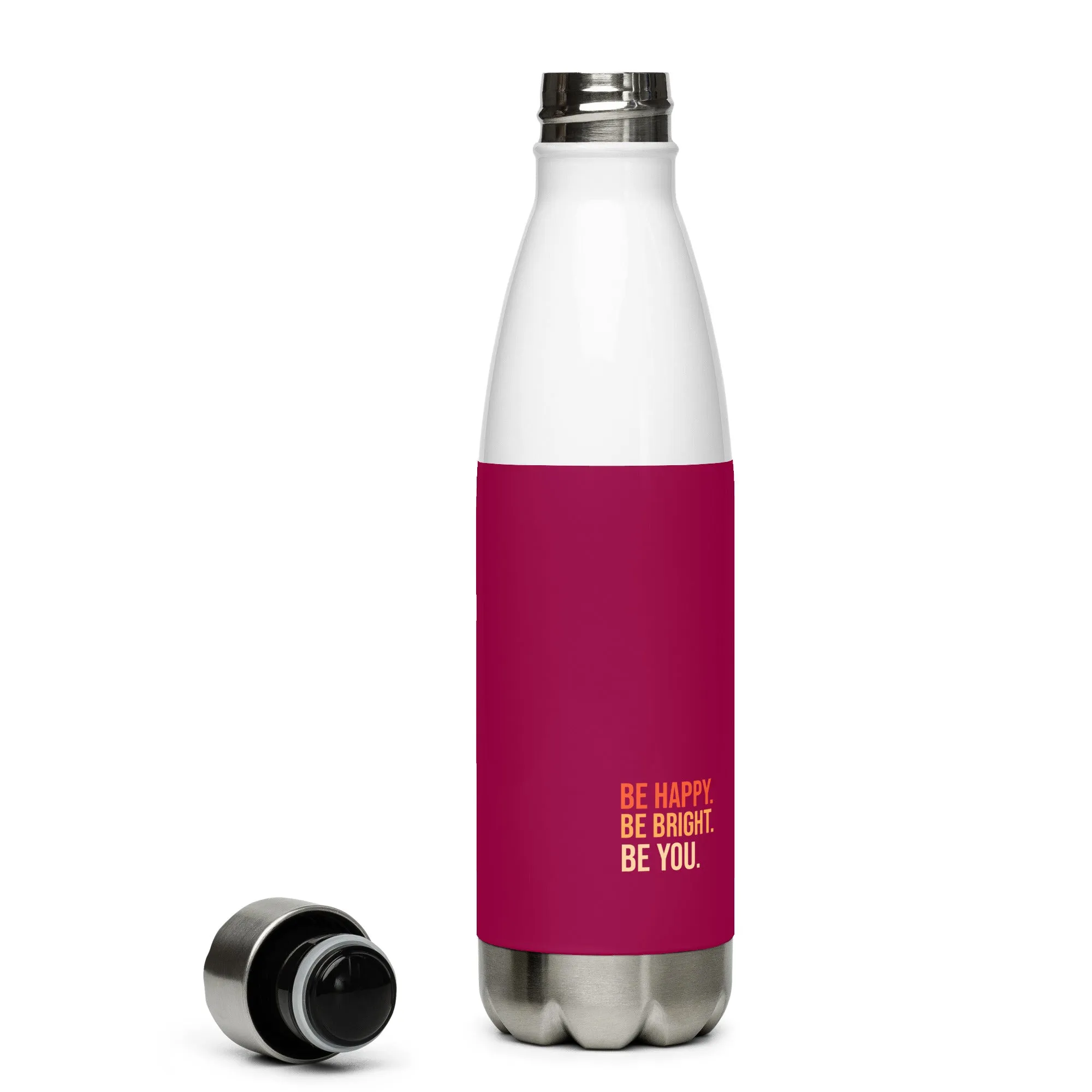 Wine Red Stainless Steel Water Bottle