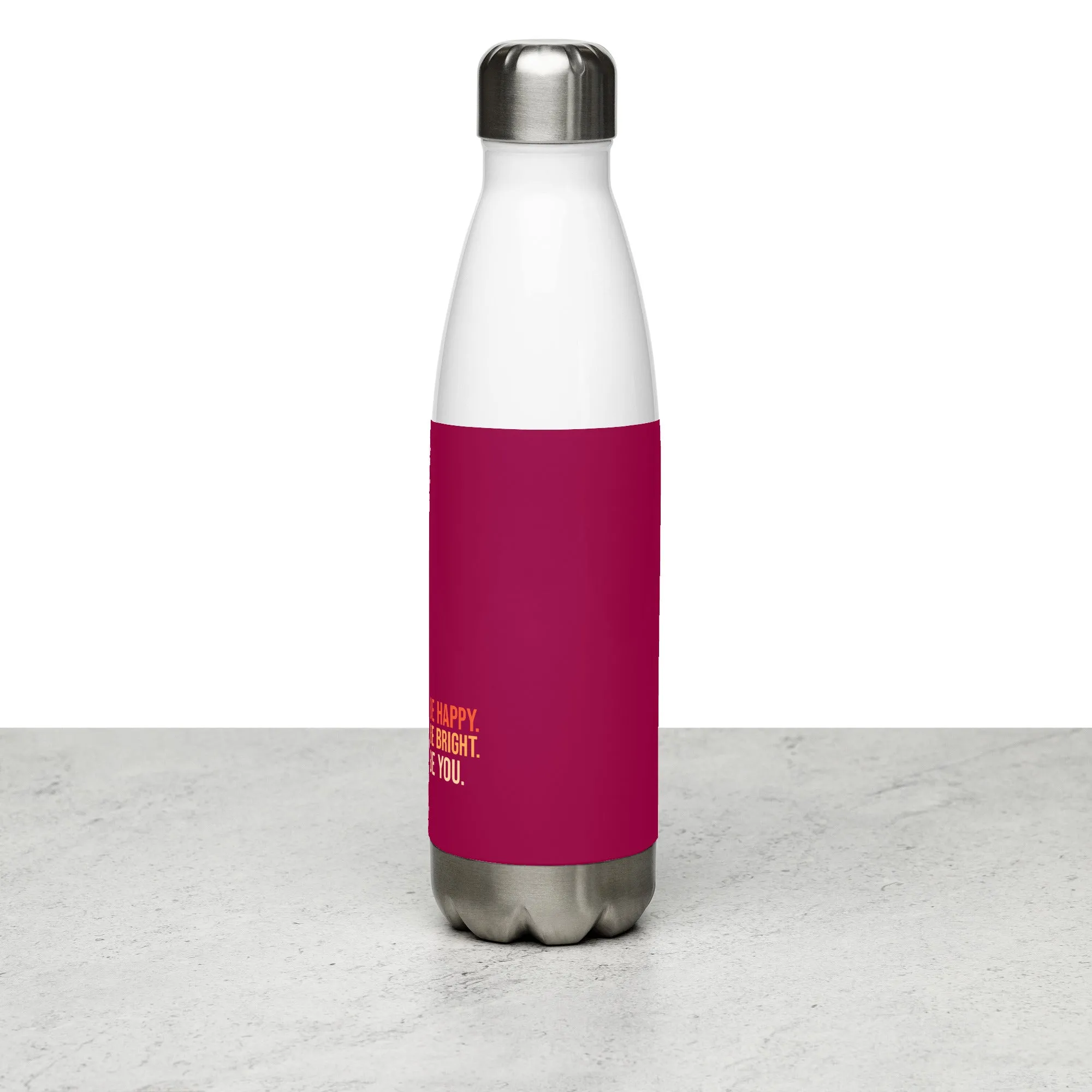 Wine Red Stainless Steel Water Bottle