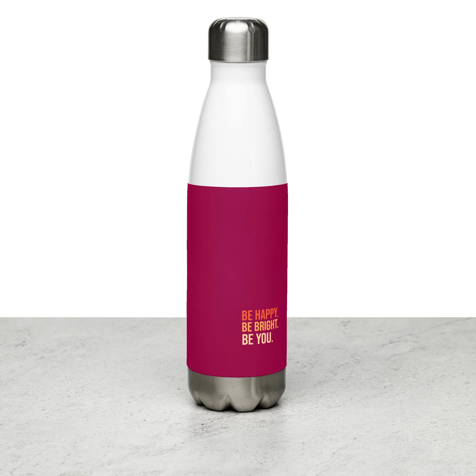 Wine Red Stainless Steel Water Bottle