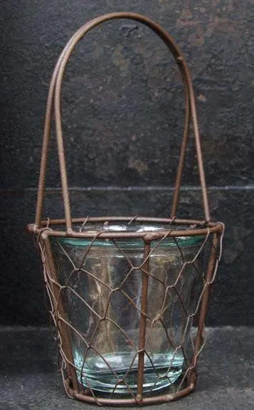 Wire Basket w/Glass