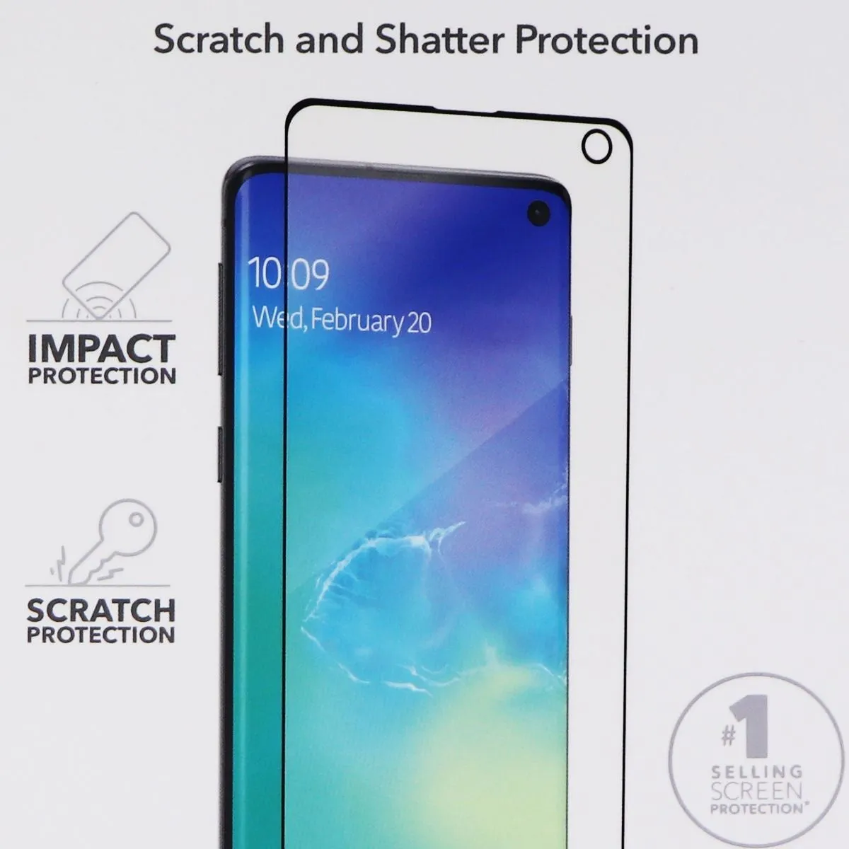 ZAGG Invisible Shield Hybrid Glass for Samsung Galaxy S10 - Clear